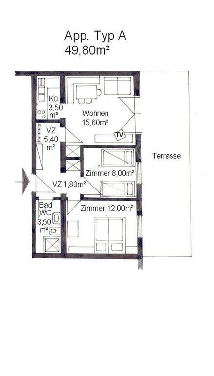 Haus Bergblick Apartment Бад Клайнкирххайм Стая снимка